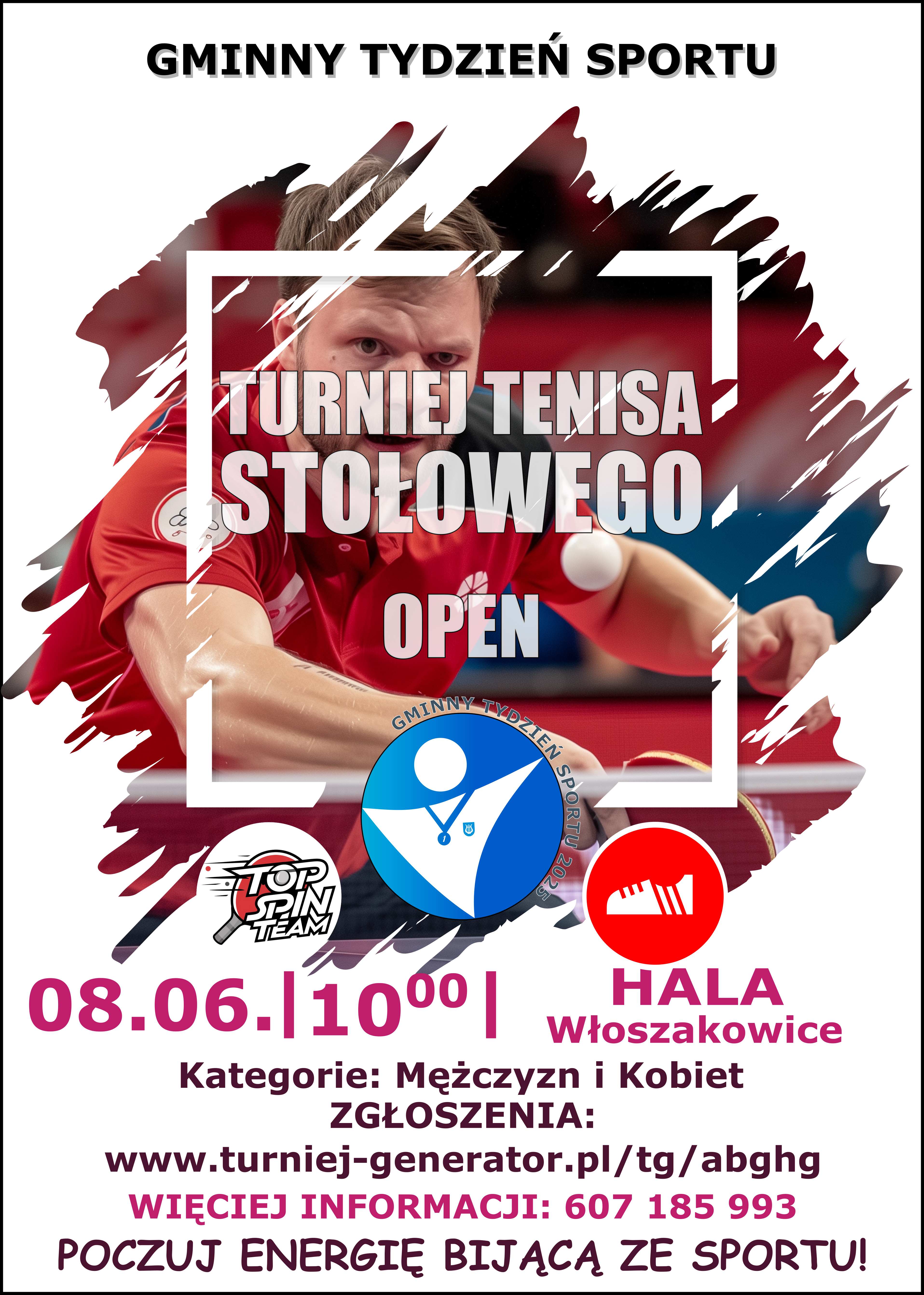 plakat tenis stolowy GTS 2025